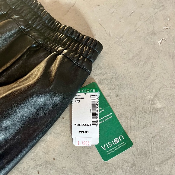 SIMONS faux leather pants, Small - Picture 2 of 4
